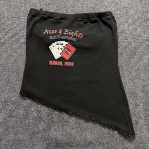 Harley-Davidson Skirt Womens Large Black Aces & Eights Graphic Mason Ohio Biker